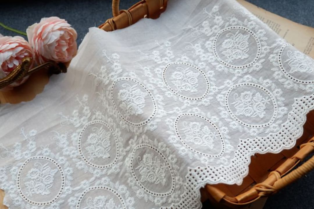 High-quality White Cotton Lace for Lace Curtains Tablecloth - Etsy