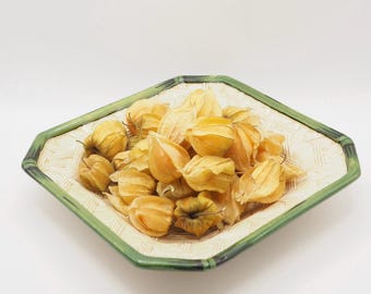 Fruit plate/serving bowl with woven aesthetic - Costa Bassano “made in Italy”