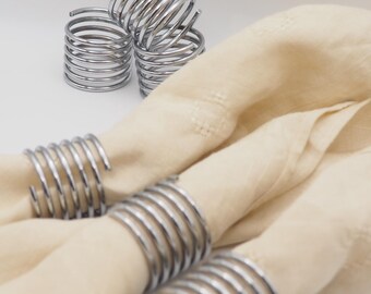 Spiral napkin rings, set of 6