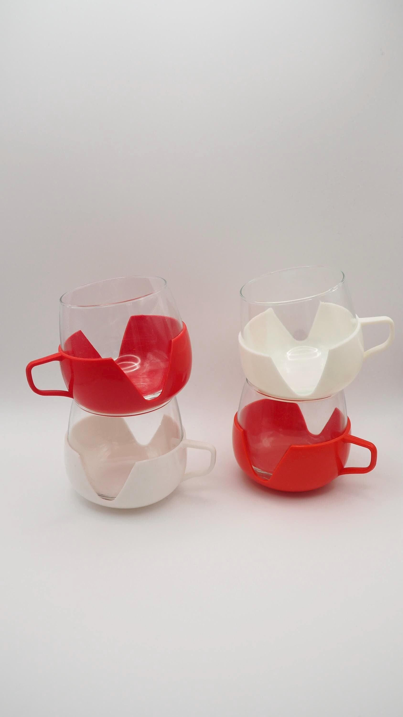 Lot De Vaisselle De Camping Vintage Rodex, Plastique Rouge, 29 Pièces, état Correct