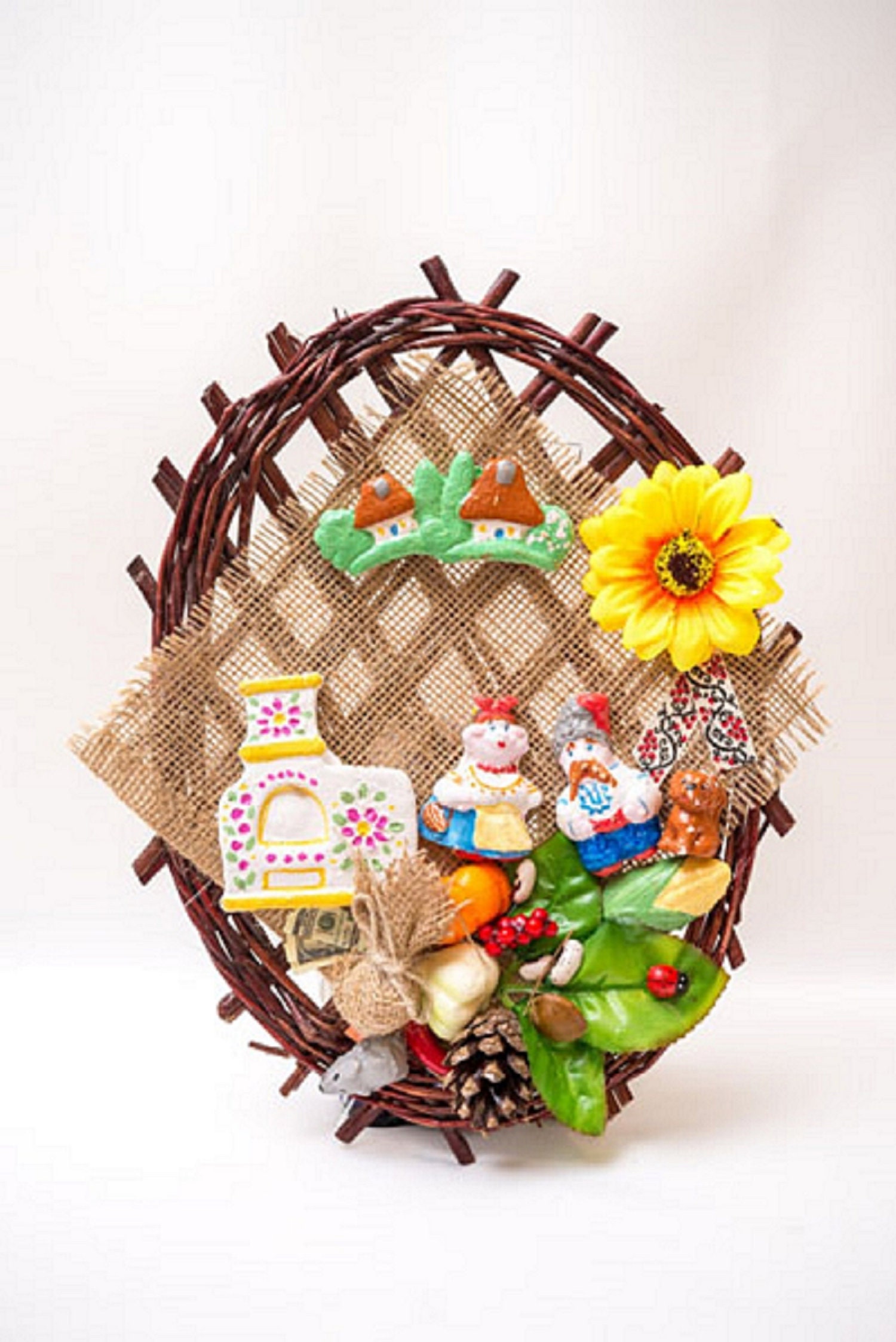 Ukrainian souvenir Oval. Ukrainian decor. Etsy