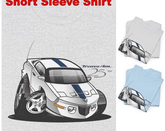 Camiseta de manga corta DigiRods Pontiac Firebird Trans Am 1994 25th Anniversary Year Model Cartoon Car (2 colores)
