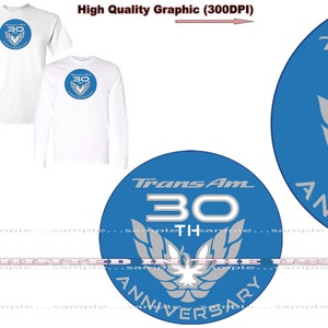 Pontiac Firebird Trans Am 30th Anniversary Model Logo DigiRods Car Short Or Long Sleeve T Shirt