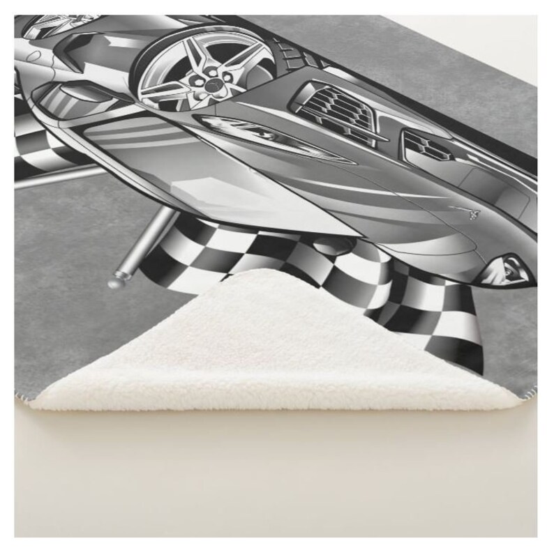 Corvette C8 New Model Racing Flags HDR Chrome Effect Digirods Etsy