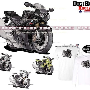 BMW S1000RR S 1000 RR Motorcyle Model Biker Graphic DigiRods / Koolart Cartoon Car Short Or Long Sleeve T Shirt