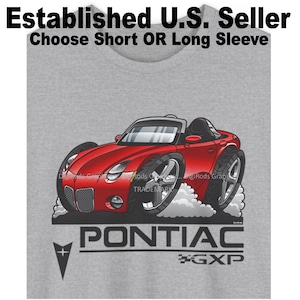 DigiRods Pontiac Solstice Convertible GXP Model Racing Cartoon Car Short Or Long Sleeve Gray T Shirt