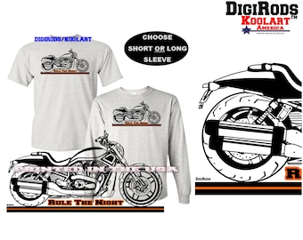 ALL SIZES SILVER HARLEY DAVIDSON V-ROD HEAVYWEIGHT KOOLART TSHIRT ALL SIZES SILVER HARLEY DAVIDSON V-ROD HEAVYWEIGHT KOOLART TSHIRT