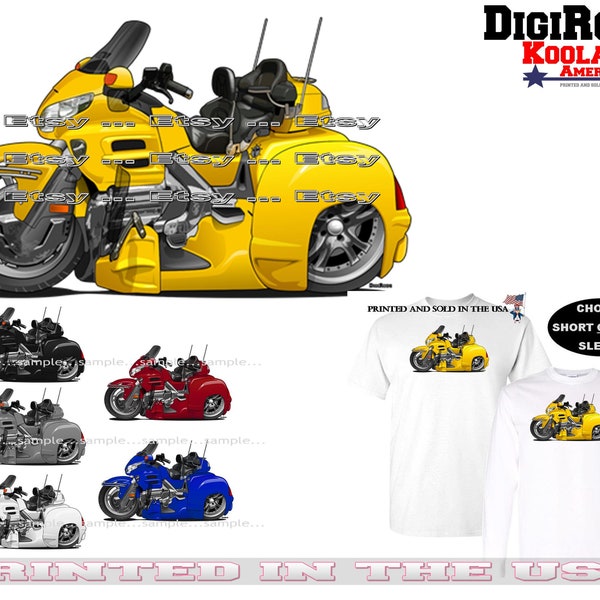 Goldwing Trike Motorcycle Custom Model Graphic DigiRods / Koolart Cartoon Car Short Or Long Sleeve T Shirt