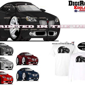 Pontiac G6 Coupe Discontinued Model Paint Colors DigiRods Cartoon Car Short Or Long Sleeve T Shirt