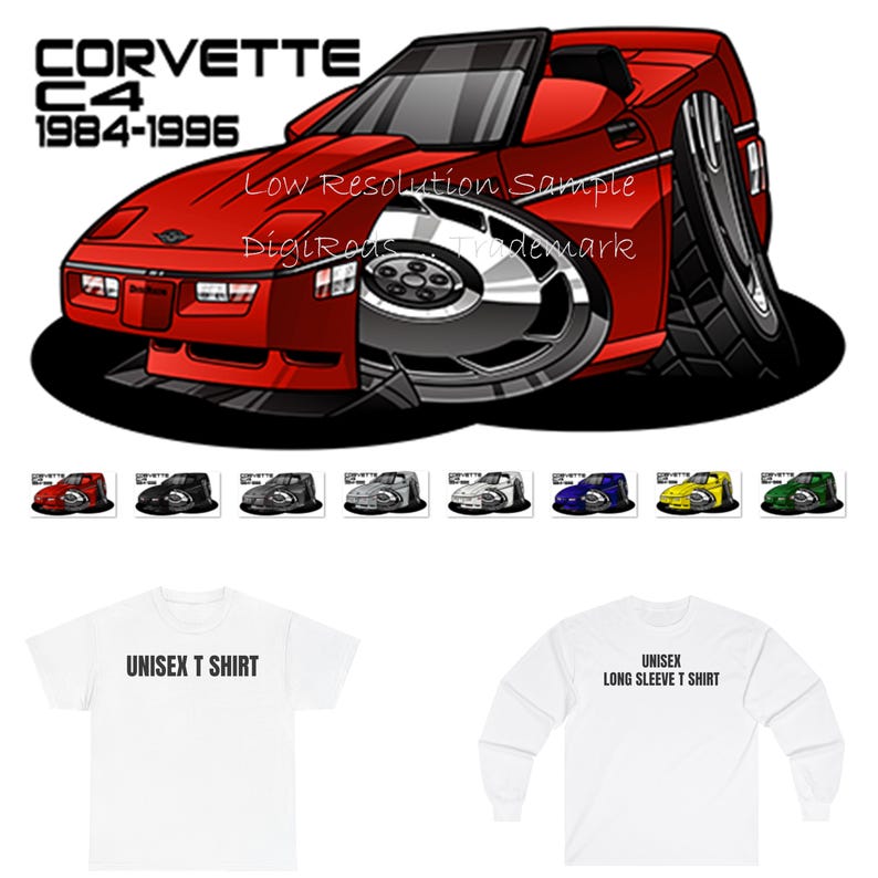 Digirods Corvette C4 Convertible Model Year Letters Display Logo ...