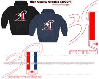 Camaro 1997 Anniversary Limited Edition Red White And Blue Model Car Logo Hoodie Sweatshirt - 2 Colors Available