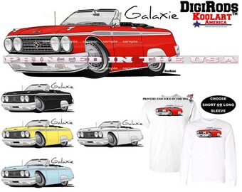 Ford Galaxie Vintage Convertible Car Model DigiRods / Koolart Cartoon Car Short Or Long Sleeve T Shirt