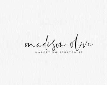 Signature Logo, Blog Signature, Premade Logo Design, Watermark Logo, Premade Logo, Hand Drawn Logo, Fashion Logo, Simple Logo, Modern Logo