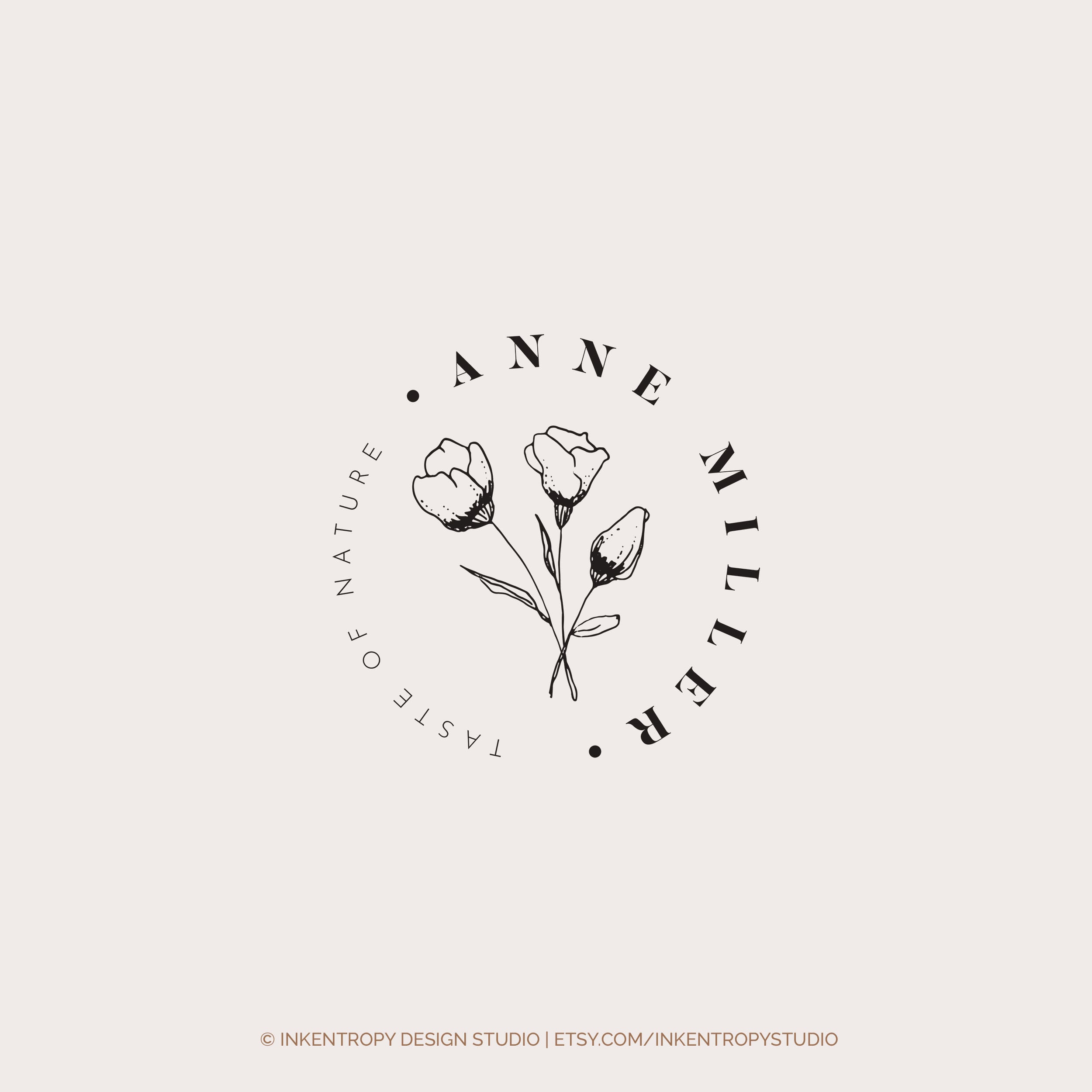 Premade botanical logo design hand drawing logo Minimalist | Etsy