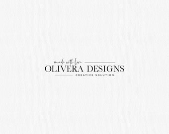 Modern Minimalist Logo, Business Branding, Premade Logo, Watermark Logo Design