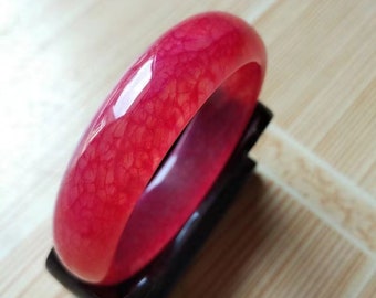 Free delivery - Natural AAA jadeite jade light red jade good luck jade bangle Custom bangle size