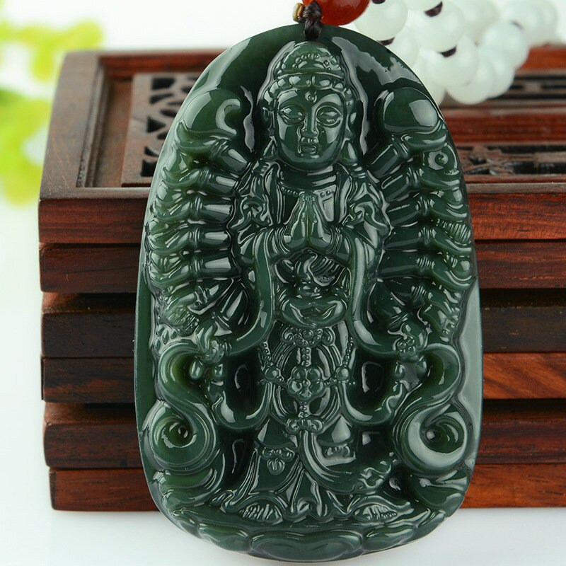 Natural AAA Jadeite Jade Dark Green Jade Good Luck Oval Etsy Canada