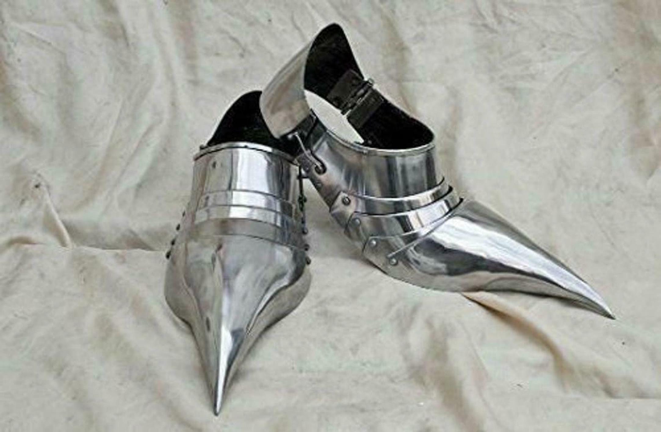 Combat Gothic Armor Shoe Pair ~ Medieval Knight Spartan ~Crusader Armour Sabaton 