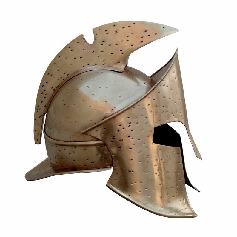Steel helmet 300 movie Greek spartan helmet leather liner for Halloween