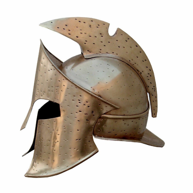 Steel helmet 300 movie Greek spartan helmet leather liner for Halloween