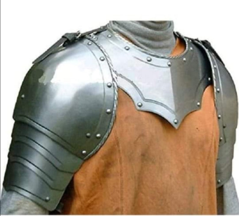 Shoulder Armor Neck Armor Shoulders Pauldrons Steel Etsy