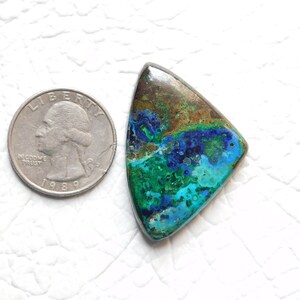 Azuriet-malachiet cabochon !! Malachiet Azuriet AAA-kwaliteit zilver gladde edelsteen voor sieraden malachiet losse steen, hanger maken van steen