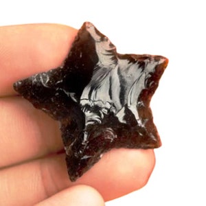 Black Obsidian Star, Crescent Star, Black Star Beads, Obsidian Crystal Stars, Best Quality Big Size Black Stars for Jewelry Making