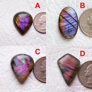 37X17X6MM Purple Labradorite Loose Cabochon Smooth Pendant Making Cabochon 31Cts 100/% Natural Multi Flashy Purple Labradorite Gemstone