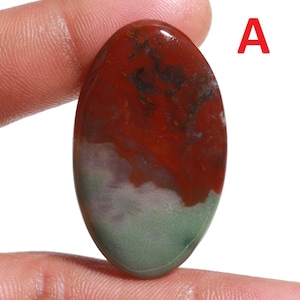 Cabochão de Pedra de Sangue Natural de Designer! Pedra de Sangue! Pedra de Sangue solta para anéis e pingentes em joias de prata