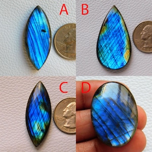 Blauwe labradoriet! Veel blauwe labradoriet cabochon! AAA-kwaliteit ringhanger ambachtelijk, macramé sieraden benodigdheden labradoriet edelsteen