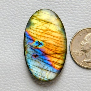 Labradorite viola multi cabochon ovale forma pietra preziosa 42X25X7MM! Labradorite appariscente unica! Collana con ciondolo in argento di qualità AAA