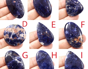 Natural Blue Sodalite Cabochon ! Sodalite Gemstone ! AAA Quality Ring and Pendant Size Silver Jewelry Gemstone Supplies ! Jasper ! Agate