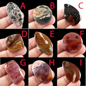 Natural Ocean Jasper Cabochon-Loose gemstone jasper