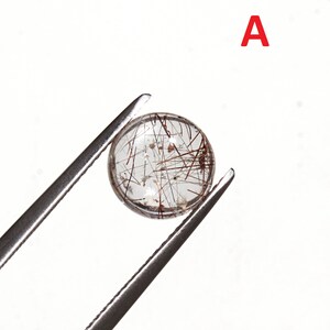 Lotto di cabochon di quarzo rutilato di rame naturale, creazione di gioielli in argento, cabochon di rutilo dorato, pietra per creazione di gioielli di dimensioni ad anello, pietra preziosa sciolta