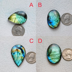 Cabochão de labradorita azul natural! Mistura de formatos e tamanhos de labradorita azul-fogo! Lote de suprimentos para cabochões de labradorita por atacado