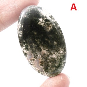 Green Moss Agate Cabochon: AAA Quality Gemstone for Jewelry Making