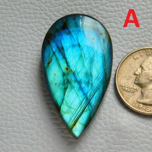 Cabochão de labradorita azul-celeste de qualidade AAA+ - 100% natural, mistura de labradorita chamativa, lote de joias, colar e pingente de labradorita