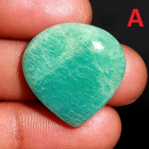 Cabochão de amazonita natural, pedra preciosa verde, formato e tamanho mistos de amazonita, cabochão para anel e pingente, tamanho de joia de prata, amazonita lisa