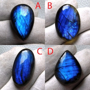 Cabochão de labradorita azul natural de qualidade AAA, pedra preciosa de labradorita azul, cabochão de atacado para fazer joias de prata, pingente de colar, pedra