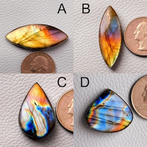 ¡Cabujón de labradorita morada dorada natural! ¡Lapidario de labradorita morada! ¡Textura! ¡Propiedades metafísicas! Joyería de plata esterlina