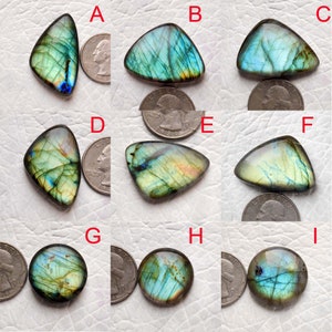 Cabochão de labradorita azul multicolorido natural! Lote de cabochões de labradorita! Designer de labradorita! Joias de labradorita redondas