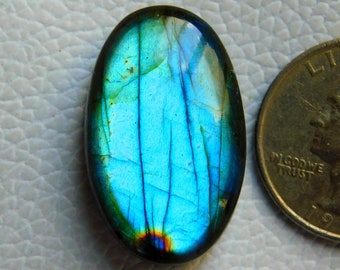 AAA Blue Labradorite Cabochon: Oval Gemstone for Jewelry Making