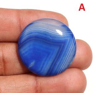 Cabochon di onice tinto di colore blu cielo! Onice! Cabochon! Forma circolare! Blu cielo! Pietra preziosa sciolta! Forma rotonda! Lotto di designer! Cabochon di onice