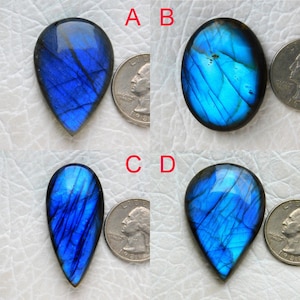 Blauwe labradoriet! Veel blauwe labradoriet cabochon! AAA-kwaliteit ringhanger ambachtelijk, macramé sieraden benodigdheden labradoriet edelsteen