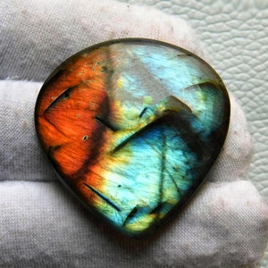 Cabochão de Labradorita - Cobre Natural e Laranja de Qualidade AAA Pedra solta chamativa para anéis e criações exclusivas