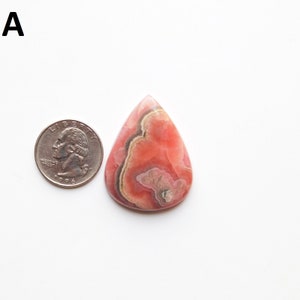 Cabochões em formato de pêra e coração de rodocrosita natural, pedra preciosa de qualidade AAA, para fabricação e suprimentos de joias