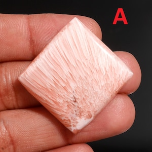 Pedra preciosa de escolecita rosa, lote de atacado de cabochão natural, pedra preciosa solta para fabricação de joias, cristal de pedra preciosa polida, ideal para presente
