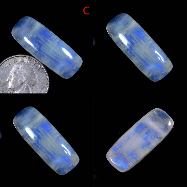 AAA Quality Blue Flashy Gemstone White Rainbow Moonstone Cabochon lot for silver jewelry Stone White Rainbow Moonstone Cabochon Lot