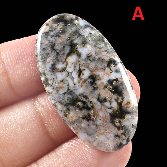 AAA Ocean Jasper Cabochon, Hand Polished Orbicular Agate Gemstone for Jewelry Making