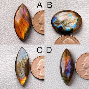 Cabochon unique de labradorite multicolore multicolore arc-en-ciel ! Pierre précieuse de labradorite ! Labradorite arc-en-ciel ! Bijoux en argent Bague pendentif pierre